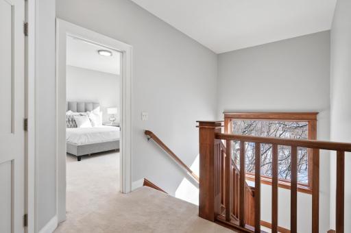 You'll be wowed walking up these stairs with all the natural light coming in through the stairway window