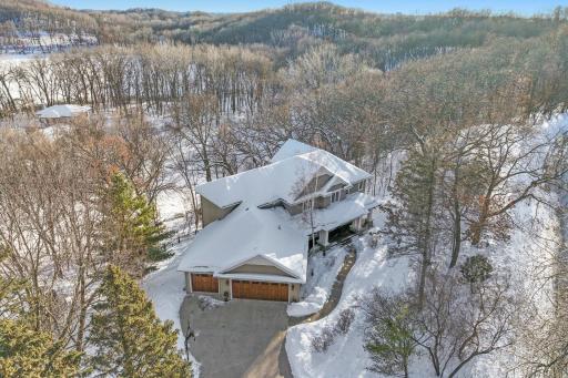 Exceptional birds eye view of your private 1 acre lot on a cul-de-sac