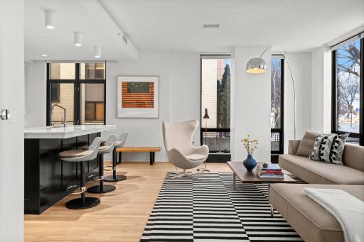Expansive open floorplan at 301 Kenwood, The Townhouse