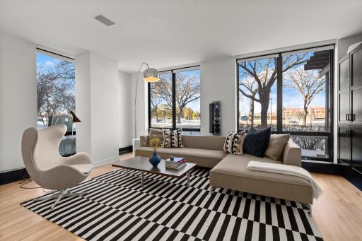 Expansive open floorplan at 301 Kenwood, The Townhouse
