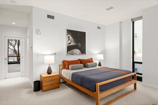Spacious Primary Suite with views of the Basilica and Downtown