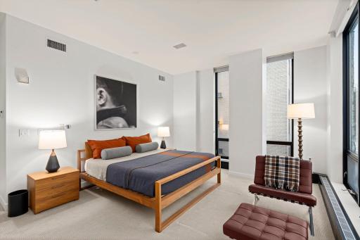 Spacious Primary Suite with views of the Basilica and Downtown