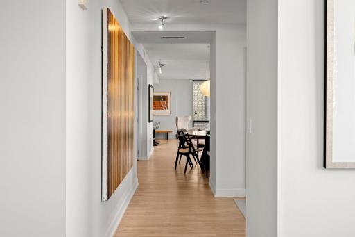 The gallery and entrance foyer creates a statement making entree to your home