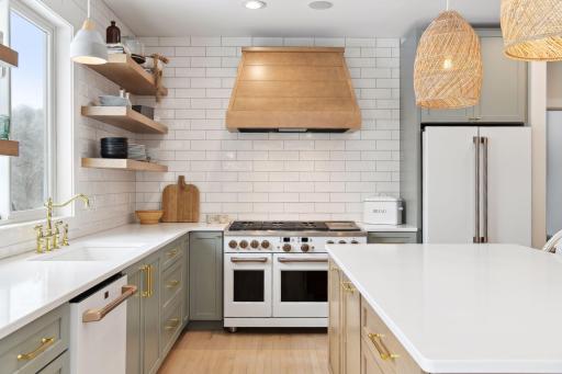 Custom finishes and details of Gourmet Kitchen