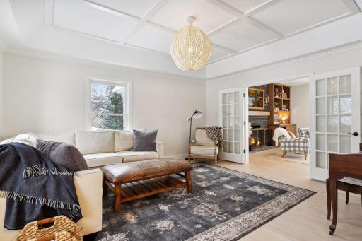 Light Filled leading into Living Room with Double Doors