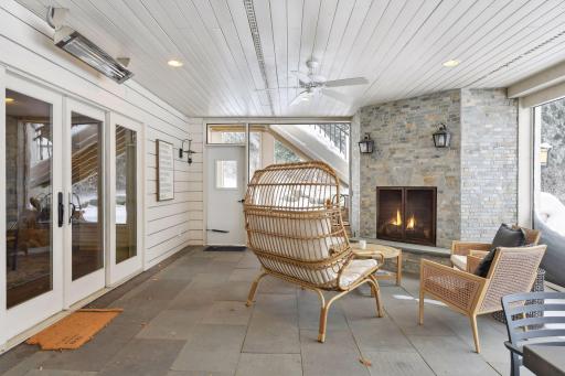 Use year round Entertaining area under Deck, fireplace, heaters
