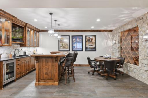 Bar area in lower level