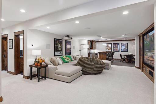 Lower level theatre room