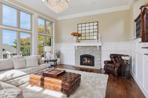Living room with fireplace