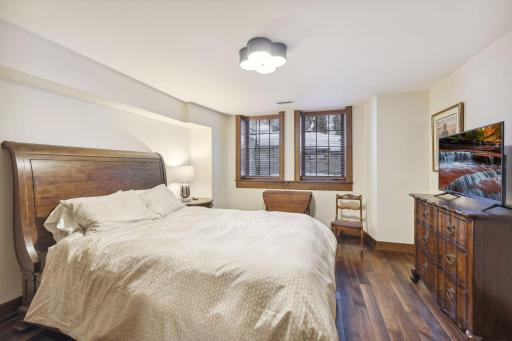 The lower level bedroom is perfect for anyone!