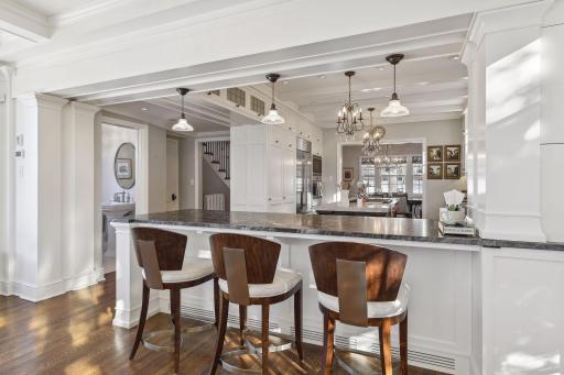 The island space design is perfect for entertaining