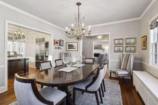 This dining room offers so much space and is perfect for those holiday gatherings and formal dining experiences.