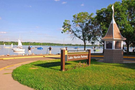 The Lake Harriet Beach is just steps away