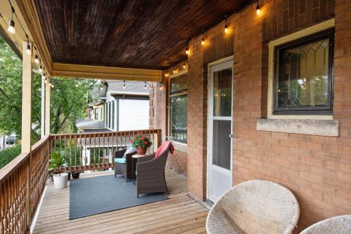 Front porches were rebuilt in 2013 including all new decking/structural system and railings.