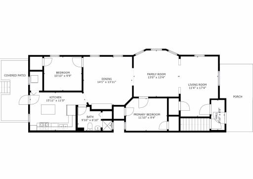 1500 #A Floorplan: 1st Floor South-Facing Apartment