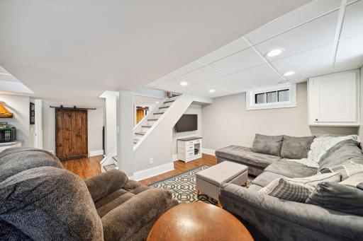 Basement family room setup for TV