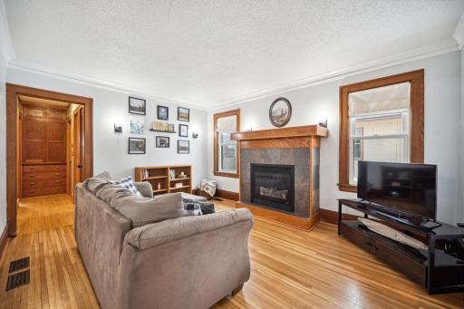 living room has plenty of light with great windows
