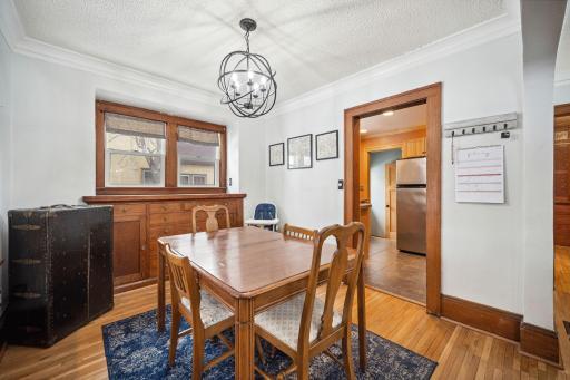 Dining Room has built in buffet