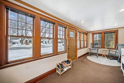 spacious front porch