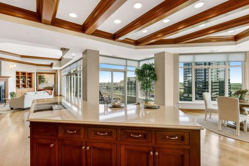 An abundance of natural light through the panoramic windows