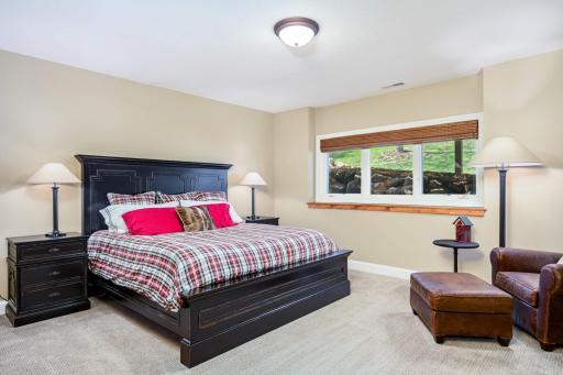 Lower level 5th bedroom with double closet.