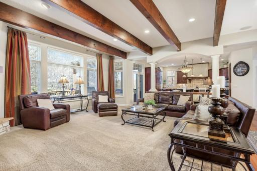 You will love the open floor plan and appreciate the custom details.