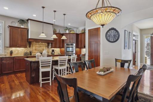 Convenient informal dining in addition to island seating.