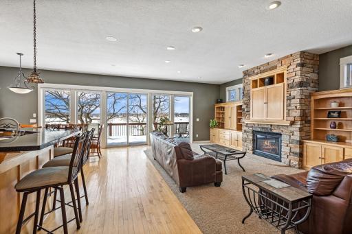 The open floorplan and abundance of windows provide private, stunning lake views from nearly every space.