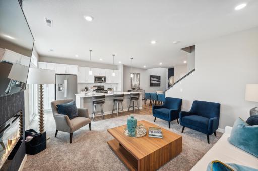 Welcome to your new home! A stunning 3 bdrm/2.5 bath -a TON of space! You will enjoy the open concept -9 ft ceilings main level, the nice size of the bdrms -upper level & the overall impressive layout of this property! Photo is a model.