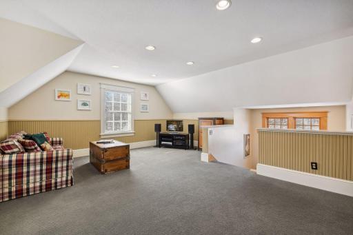 Third level offers full living room , bedroom and full bath! So much potential for bunk rooms, mother - in -law suite, nanny's apartment..so many options