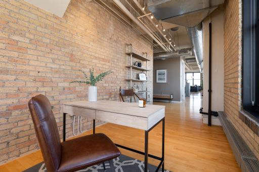 Main level office w/panoramic views of downtown Mpls