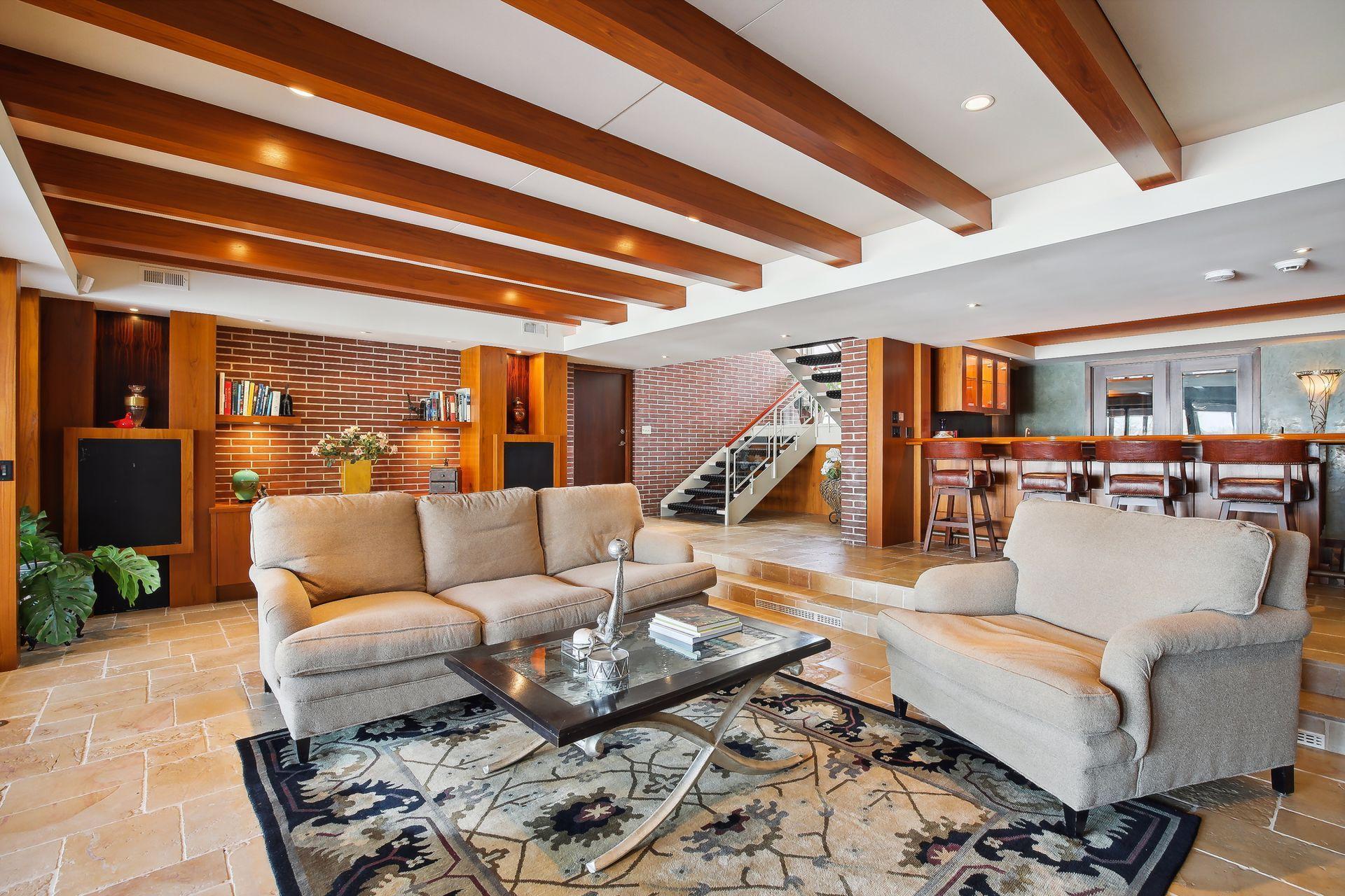 Additional space to gather in the lower level