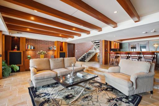 Additional space to gather in the lower level