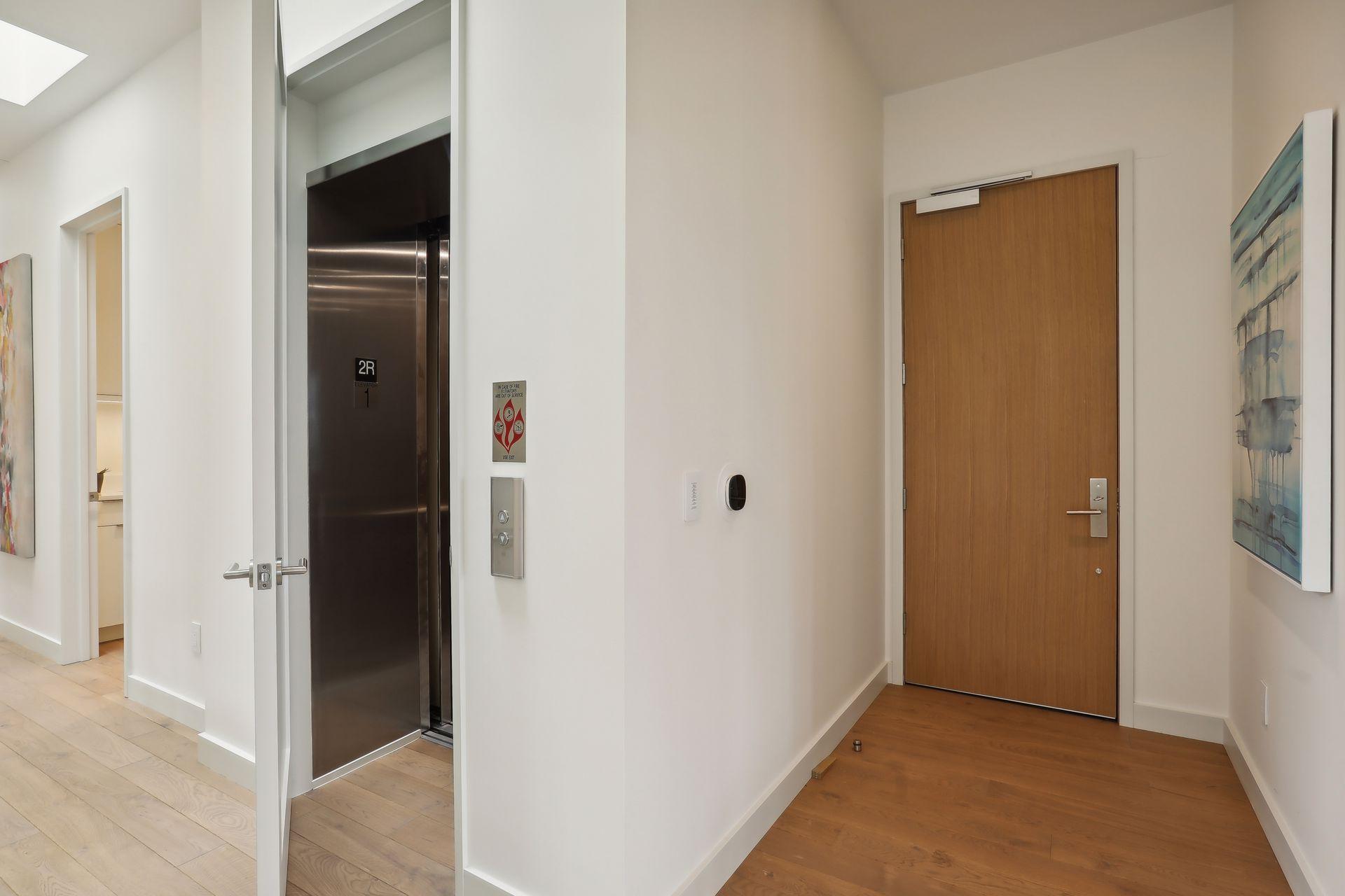 Secured elevator access into this unit from garage level.