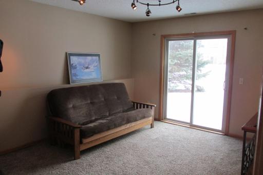 Lower level family room with updated patio door