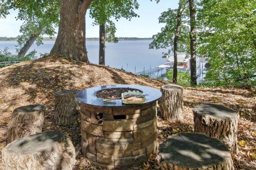 Don't forget the s'mores around this new gas fire pit lakeside!