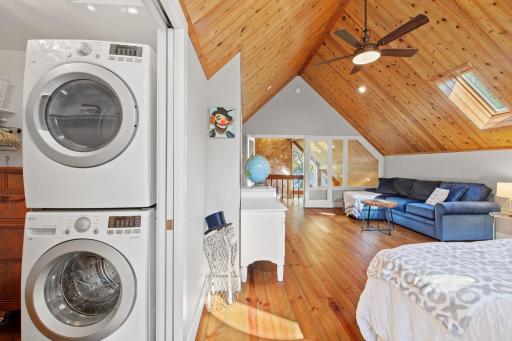 Master Suite laundry in huge walk in closet!