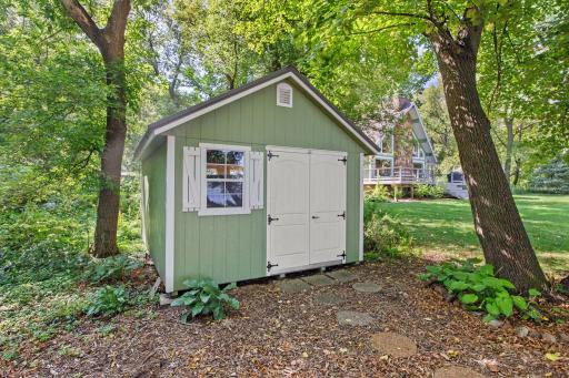 Brand new lakeside storage shed for all the lake toys!