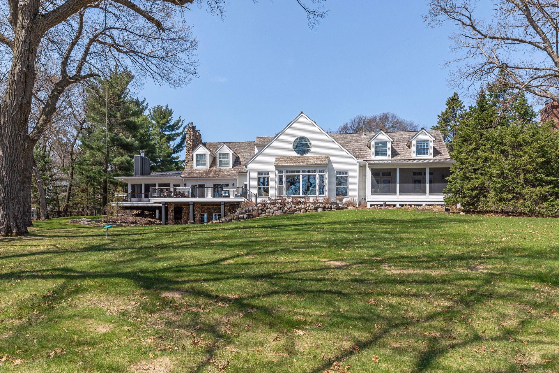 Backyard lawn has plenty of space to add a pool!