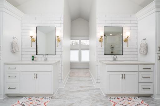 Master Bath simultaneously large and luxuriously warm and cozy.