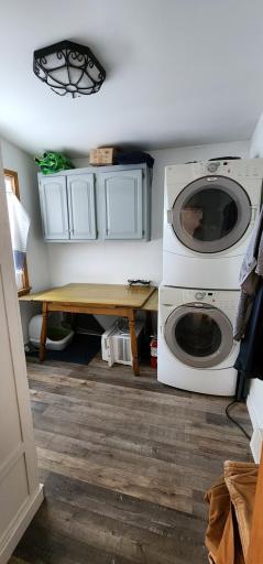 Laundry room right next to entry