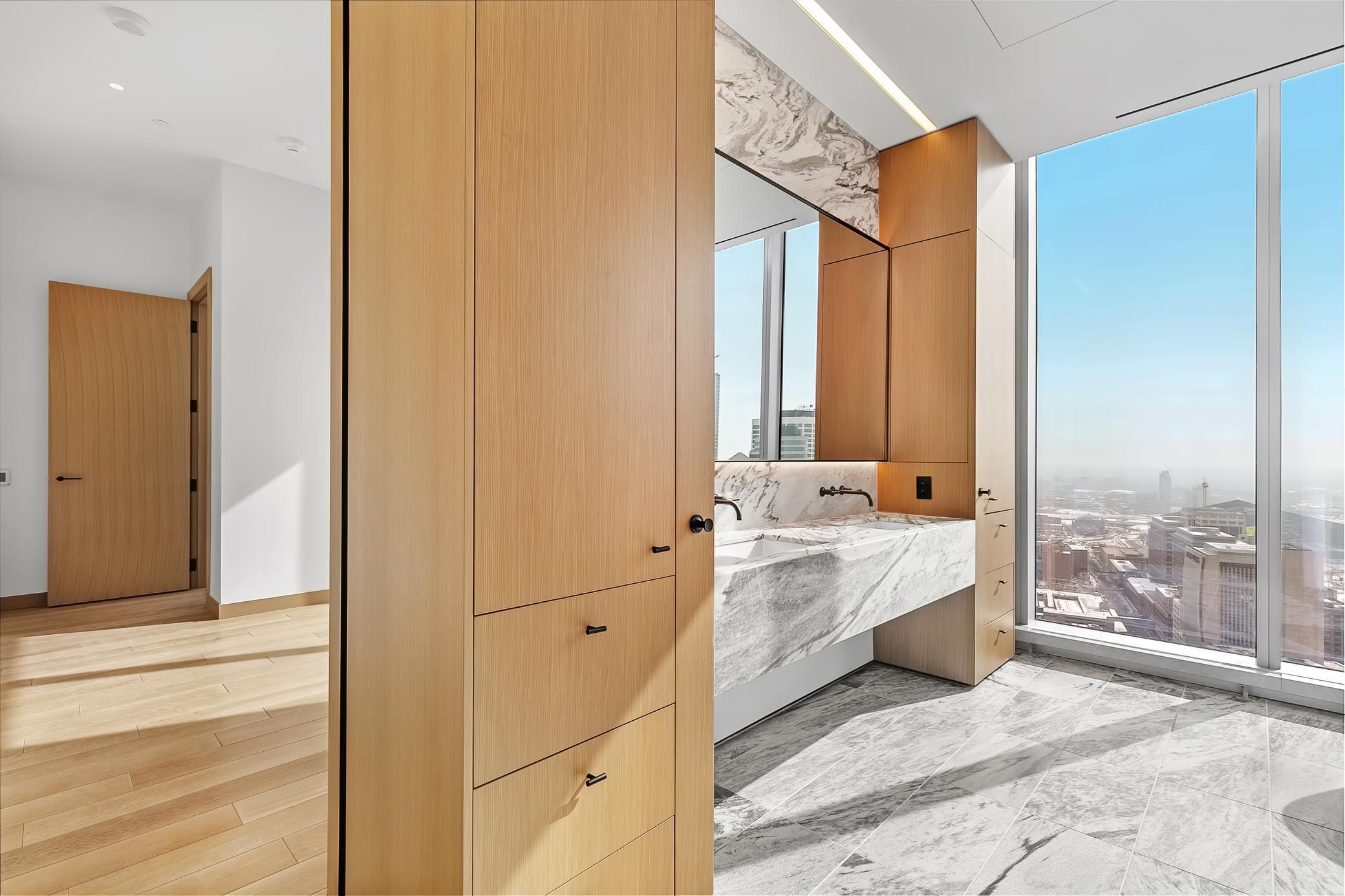 Heated marble flooring in your primary, private bathroom