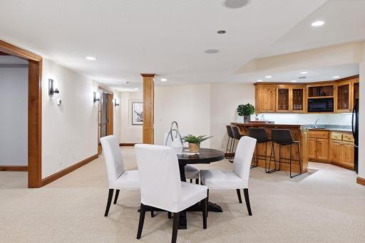 Large rec room space with high ceilings perfect for a games, table tennis, etc