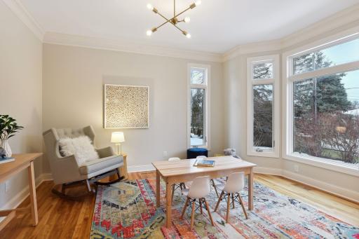 Playroom could also function as a reading room, music room or even setup as a bar/game room for expanded entertaining
