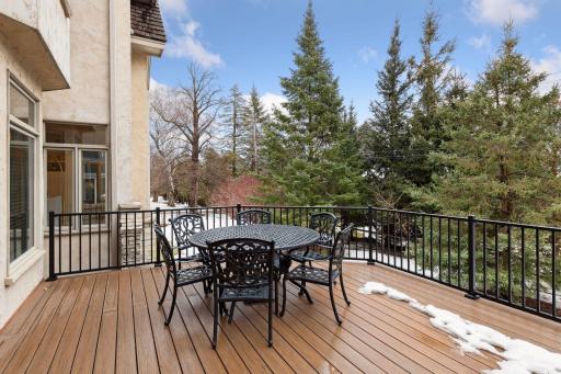 New composite decking installed just off the kitchen. Perfect for grilling and entertaining.