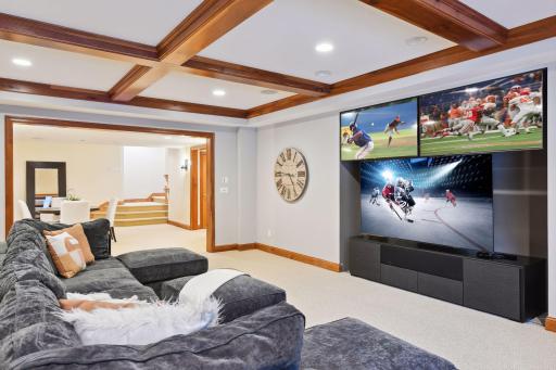 Video wall with three screen set up perfect for sports viewing too