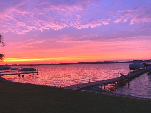 Spectacular sunrises from your lake front condo on Forest Lake!