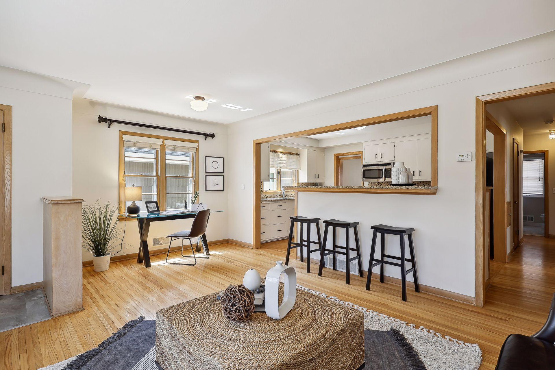 Beautiful original hardwood floors.