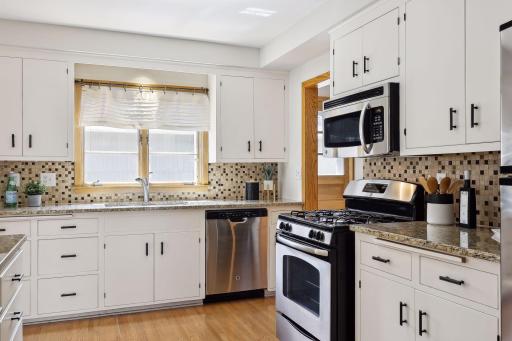 Stainless steel appliances.