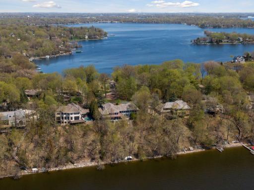Aerial view looking east over Priest's Bay
